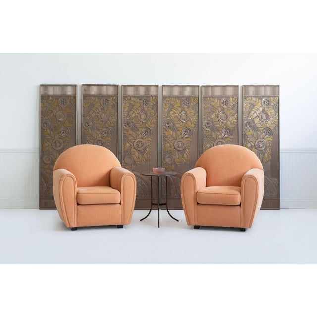 John Mascheroni for Swaim Originals, Pair of Club Chairs, Model 879C, 1989 A well-proportioned pair of club chairs...