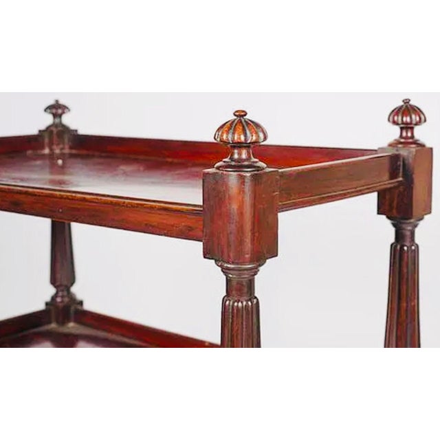 19th-Century English Regency Mahogany Three-Tier Butler’s Trolley Étagère A handsome and unusually substantial English...