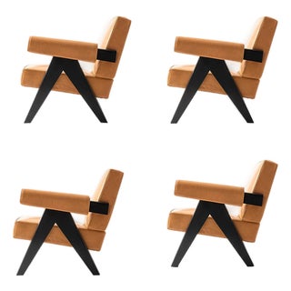 053 Capitol Complex Armchairs by Pierre Jeanneret for Cassina, Set of 4 For Sale