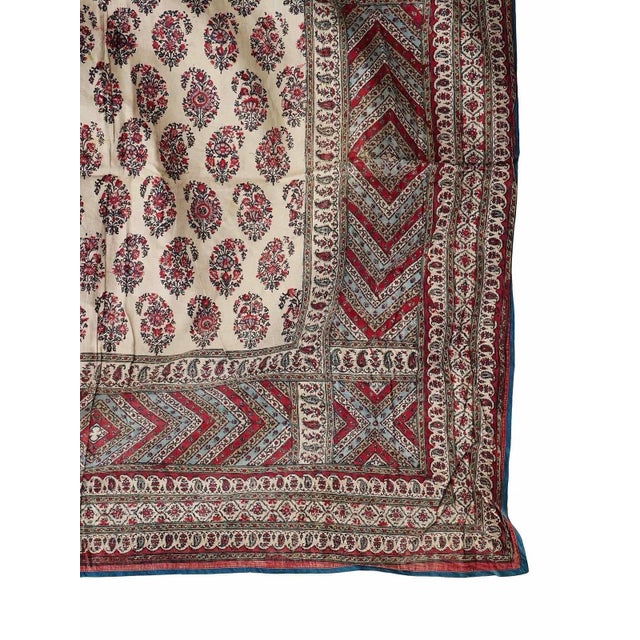 Indian 1850s Kalamkari Export Indian Dyed Cotton Cloth Machilipatnam Andhra Pradesh India Wall Hanging For Sale - Image 3 of 4