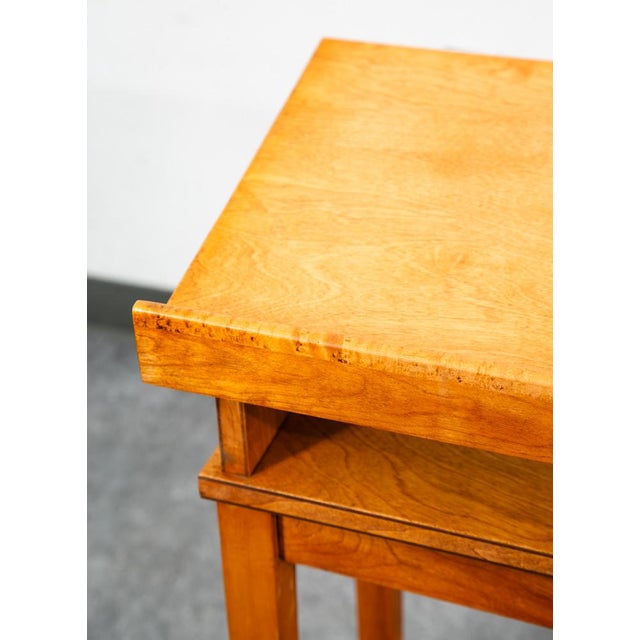 Wood 1960s Mid Century Modern Podium Lectern Standing Desk Maple Rolling Reading Table Cart For Sale - Image 7 of 10