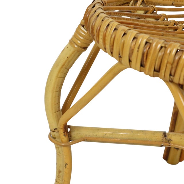 Mid-Century Modern Italian Boho Bamboo and Rattan Chair, 1960s For Sale - Image 11 of 12
