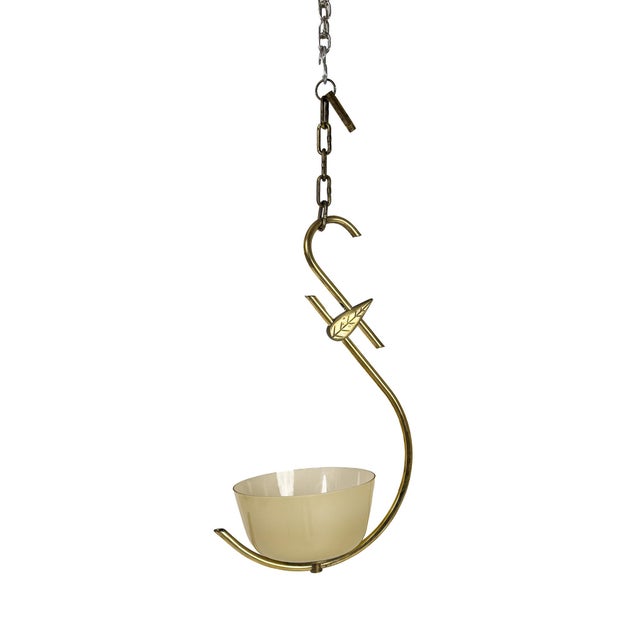 Metal Swedish Modern Brass Pendant Lamp, 1950s For Sale - Image 7 of 7