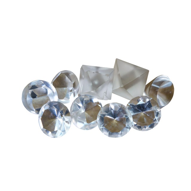 Modern Vintage Glass Prisms Jewelers Diamond Cutting Demonstration Set Gemstone Case For Sale - Image 3 of 16