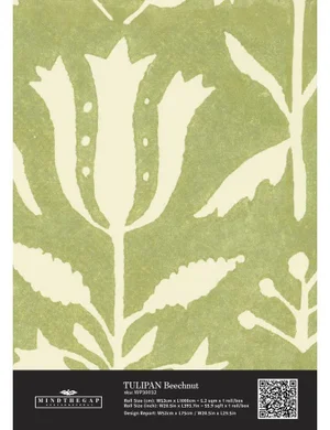 Mind the Gap Tulipan Beechnut Wallpaper, Sample
