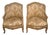 A Pair of French Louis XV 19 Century Os De Mouton Armchairs For Sale