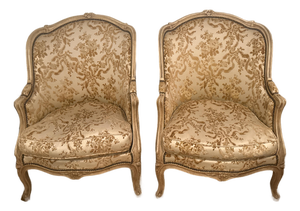 A Pair of French Louis XV 19 Century Os De Mouton Armchairs