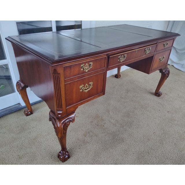 Chippendale 1980s Hekman Writing Desk For Sale - Image 3 of 13