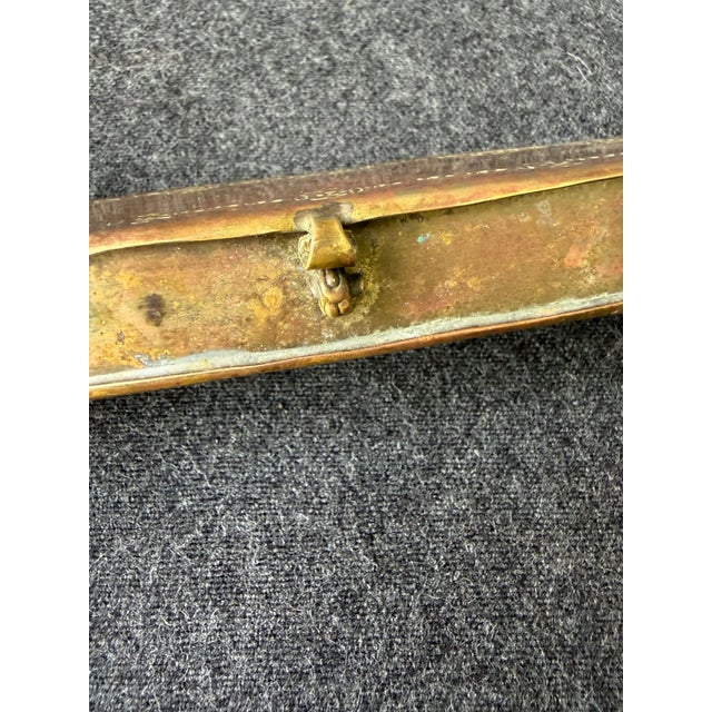 Metal Antique Dutch Copper Tobacco Box For Sale - Image 7 of 18