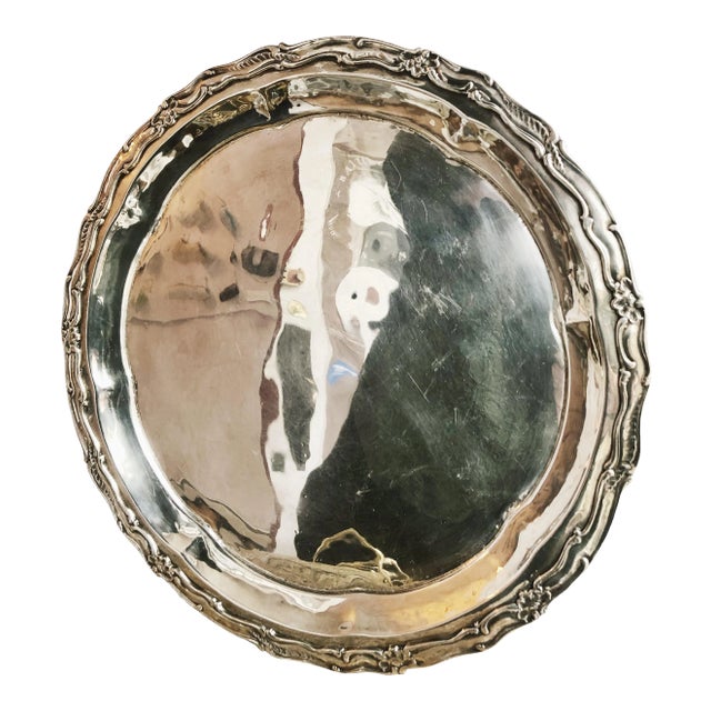 Antique 1897 Silver Plated Tray From the Waldorf-Astoria Hotel Nyc For Sale