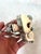 Metal Vintage Silver and Resin Skull Cuff Bracelet For Sale - Image 7 of 7
