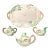 1980s Fitz & Floyd “Calla Lilly of the Valley” Ceramic Tea Service Set - 4-Piece For Sale
