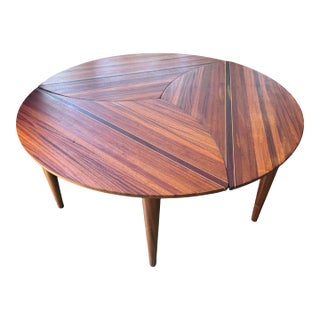 1990s David Levy Hardwood Creations Modular 3-Pc Puzzle Coffee Table Sapele Padauk For Sale