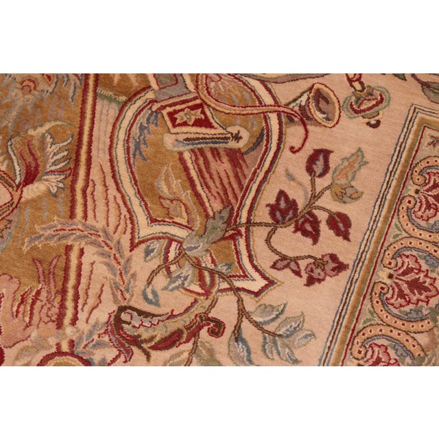 Art Nouveau 1990's Pak-Persian Brown/Taupe Wool Rug - 5'11'' X 9'6'' For Sale In New York - Image 6 of 9