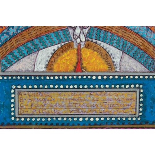 Mino Meno, Man and Universe, 1970s, Oil Painting on Plywood, Framed For Sale - Image 3 of 6