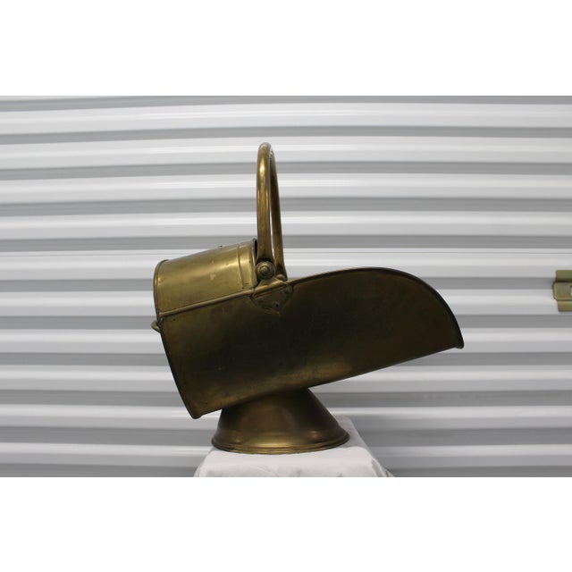 Large Brass coal bucket Log basket Log bucket Chalet decor Fireplace decor Fireplace tools Copper vase Fireside bucket...