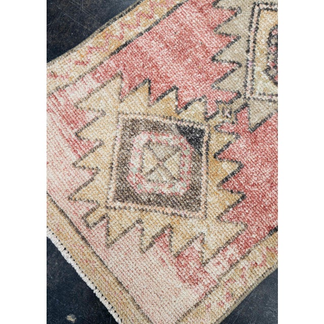 Turkish Turkish Mini Rug Oriental Hand Knotted Vintage Rug 1'8" x 3'2" #16890 For Sale - Image 3 of 8