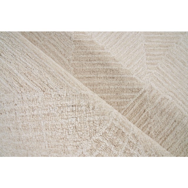 Exquisite Rugs Exquisite Rugs Monaco Tufted New Zealand Wool & Cotton Beige/Ivory Rug-10'X14' For Sale - Image 4 of 7