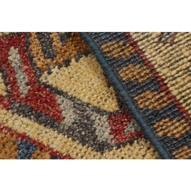 Textile Rug & Kilim’s Tribal Style Square Scatter Rug With Geometric Patterns For Sale - Image 7 of 7