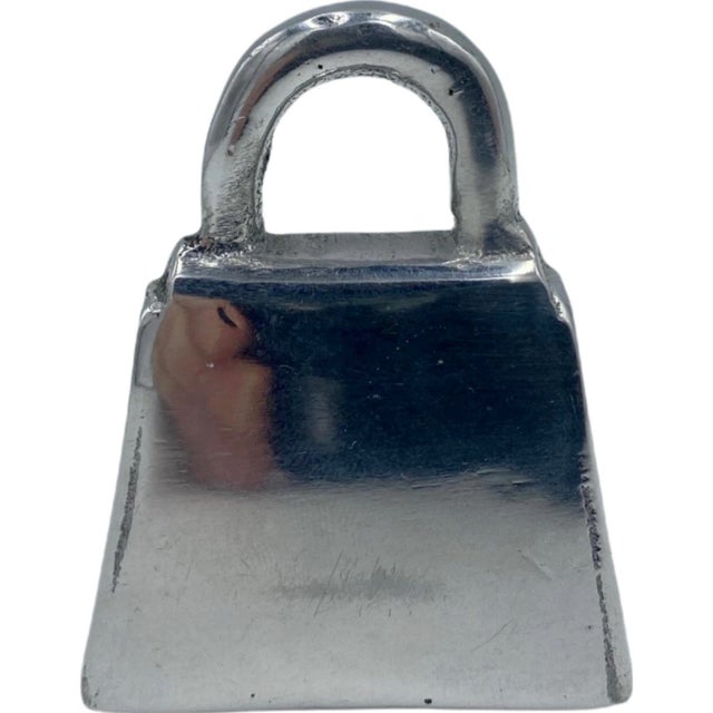 Vintage Silverplate Handbag Purse Paperweight Miniature Mini For Sale - Image 10 of 12