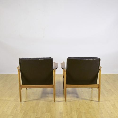Modern Armchairs in Wood and Imitation Leather from Mobil Girgi, 1960s, Set of 2 For Sale - Image 3 of 18