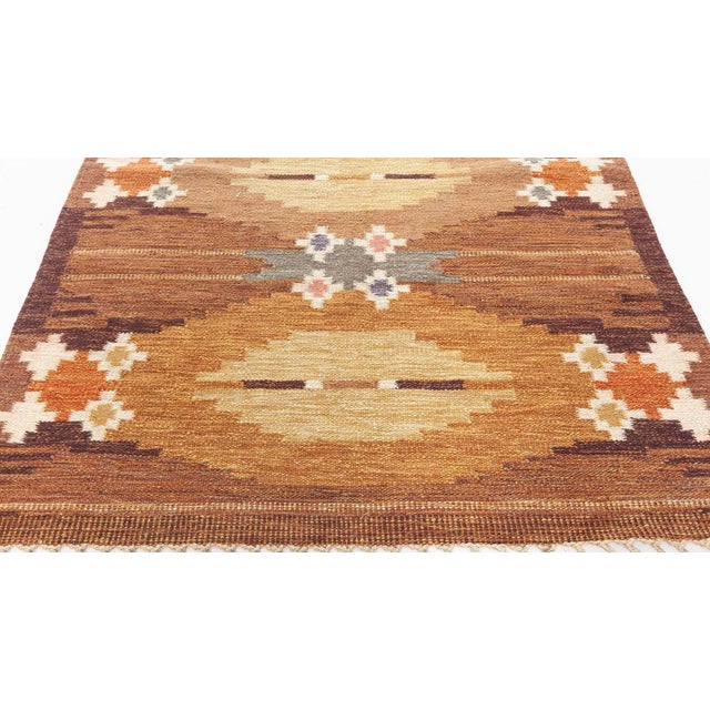 Vintage Swedish Rug by Ingegerd Silow For Sale In New York - Image 6 of 6