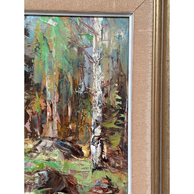 John Sköld, Birch Forest, 1954, Oil on Canvas, Framed For Sale - Image 8 of 18