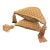 Vintage Woven Camel Suede Textured Throw Pillows With Large Tassels - Pair For Sale