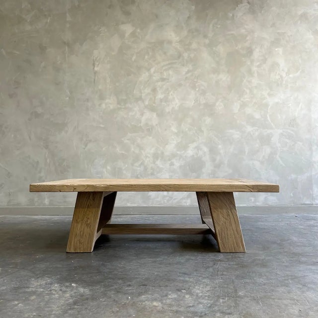 Not Yet Made - Made To Order Reclaimed Elm Wood Coffee Table For Sale - Image 5 of 9