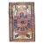 Antique Persian Serapi Diamond Textile in Terracotta, Sunset-clay & Indigo - 9.8 X 16 For Sale
