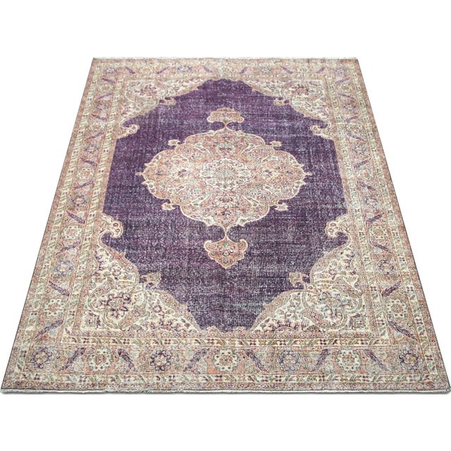 1960s Turkish Oushak Rug For Sale In Los Angeles - Image 6 of 6