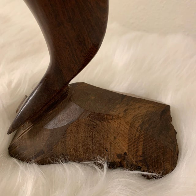 Wood 1970s Vintage Ironwood Dolphin Sculpture For Sale - Image 7 of 13