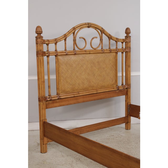 2000 - 2009 Bamboo Queen Size Tommy Bahama Style Bed For Sale - Image 5 of 17