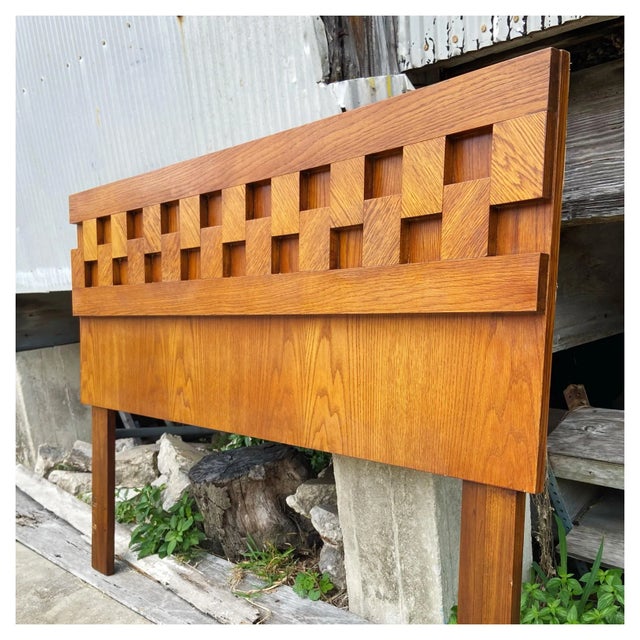 Lane Brutalist Queen Headboard For Sale In Tampa - Image 6 of 8