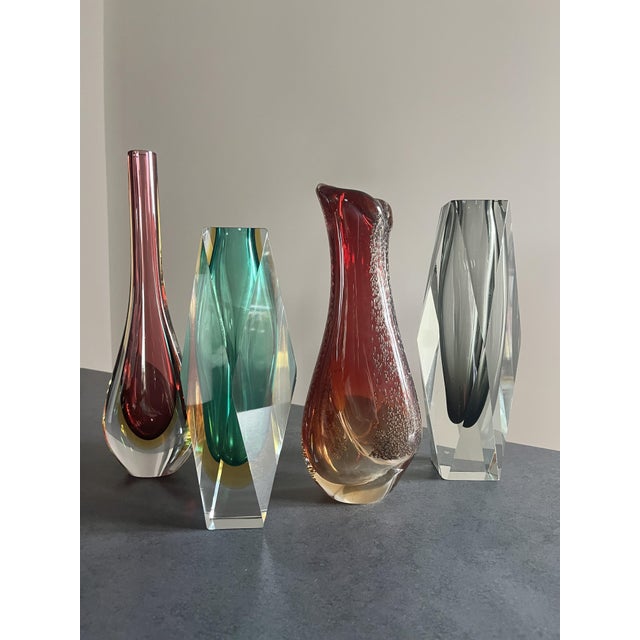 Large Sommerso Murano Vase in Gray, 1960s For Sale - Image 6 of 7