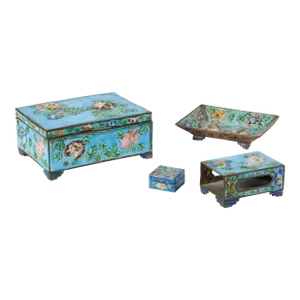 Antique Oriental Smoking Set- 4 Pieces