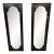 Vintage Mastercraft Burled Wood Rectangular Wall Mirrors - Set of 2 For Sale