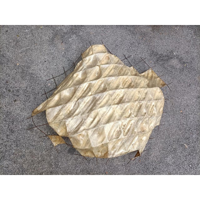 Large Sculptural Wall-Mounted Lampshade in Iron and Fiberglass, 1970s For Sale - Image 4 of 18
