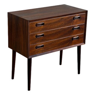 3-Drawer Accent Chest in Dark Rosewood Danish Mid-Century Modern 1960s For Sale