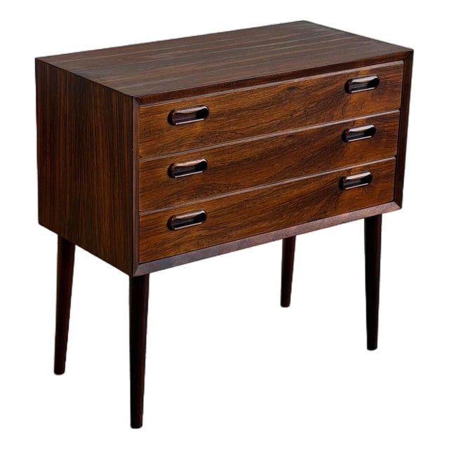 3-Drawer Accent Chest in Dark Rosewood Danish Mid-Century Modern 1960s For Sale