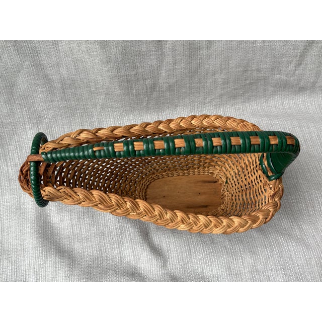 Vintage French Wicker Wine Bottle Holder For Sale - Image 10 of 14