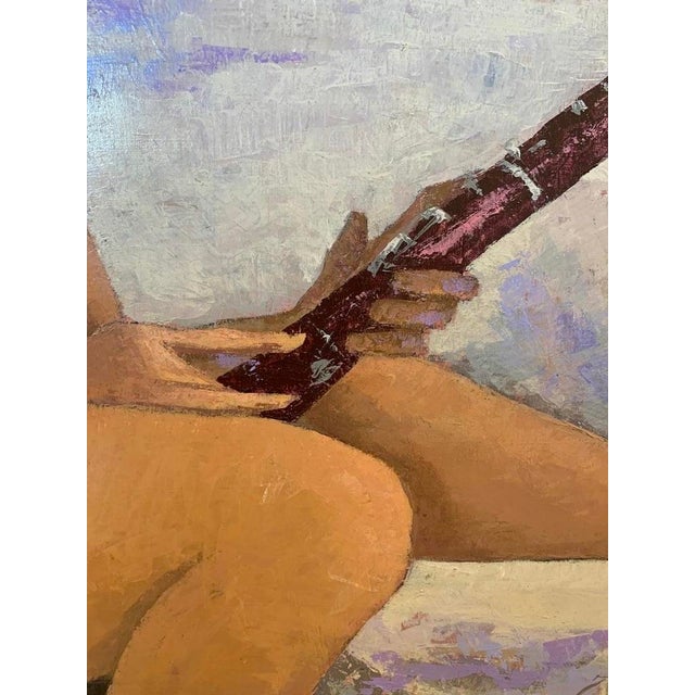 Giampaolo Talani "The Musician Chime" Oil on Board, Figurative Music Scene, Italian Contemporary Art, Tuscan Coastal Art For Sale - Image 4 of 11