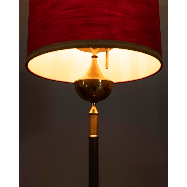 Mid-Century Modern Vintage Italian Floor Lamp in Marble and Brass, 1950s For Sale - Image 3 of 10