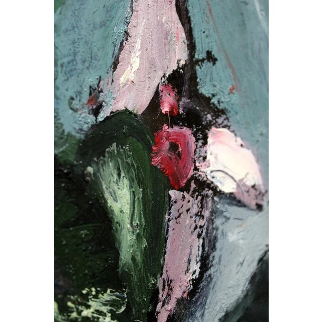 Brown Aleksandr Rodin, Flowers, Oil on Cardboard For Sale - Image 8 of 9
