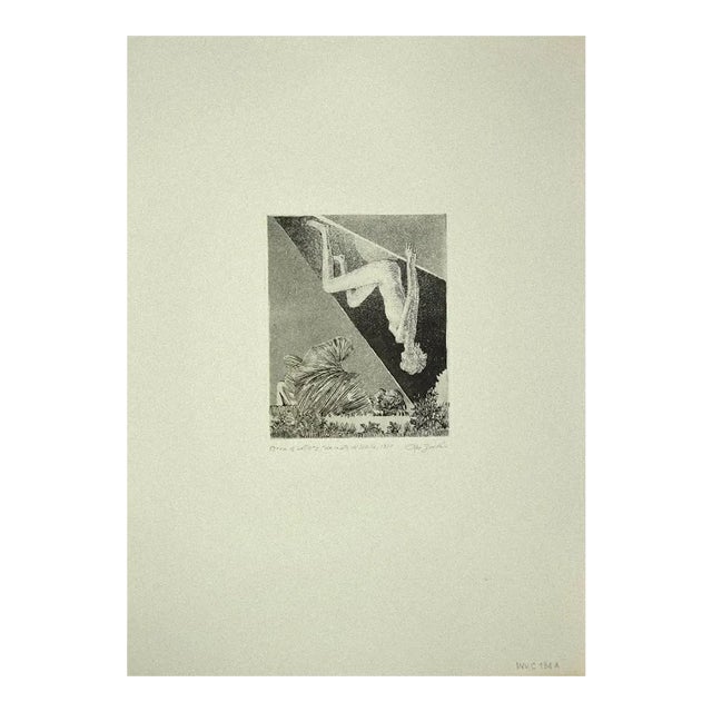 Leo Guida, the Fall of Sibyl, Original Etching on Paper, 1970s For Sale