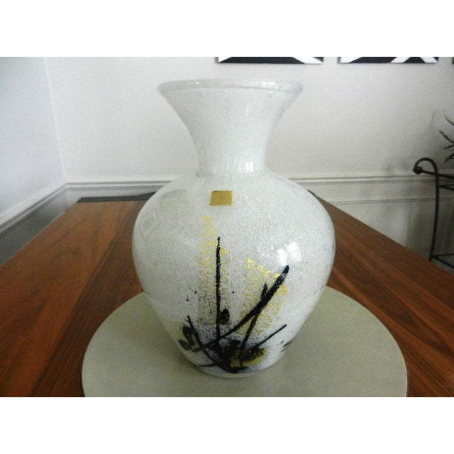 1970s Japanese Iwata MCM Art Glass Vase 10" For Sale - Image 5 of 6