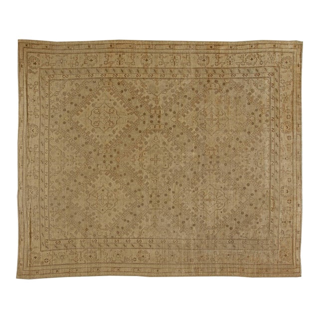 Antique Turkish Oushak Rug For Sale