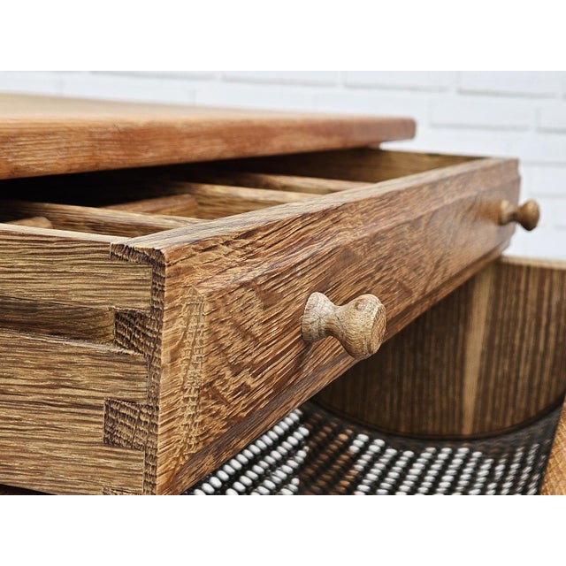 Wood Scandinavian Side Table in Oak, 1960s For Sale - Image 7 of 16