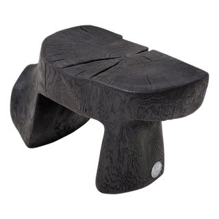 Sculptural Hardwood Stool by Logniture For Sale
