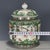 Chinese Vintage Chinese Green Ground Famille Rose "Figural" Covered Jar With Old Museum Label For Sale - Image 3 of 9